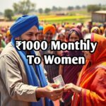 CM Bhagwant maan giving 1000rs to women, by-AI